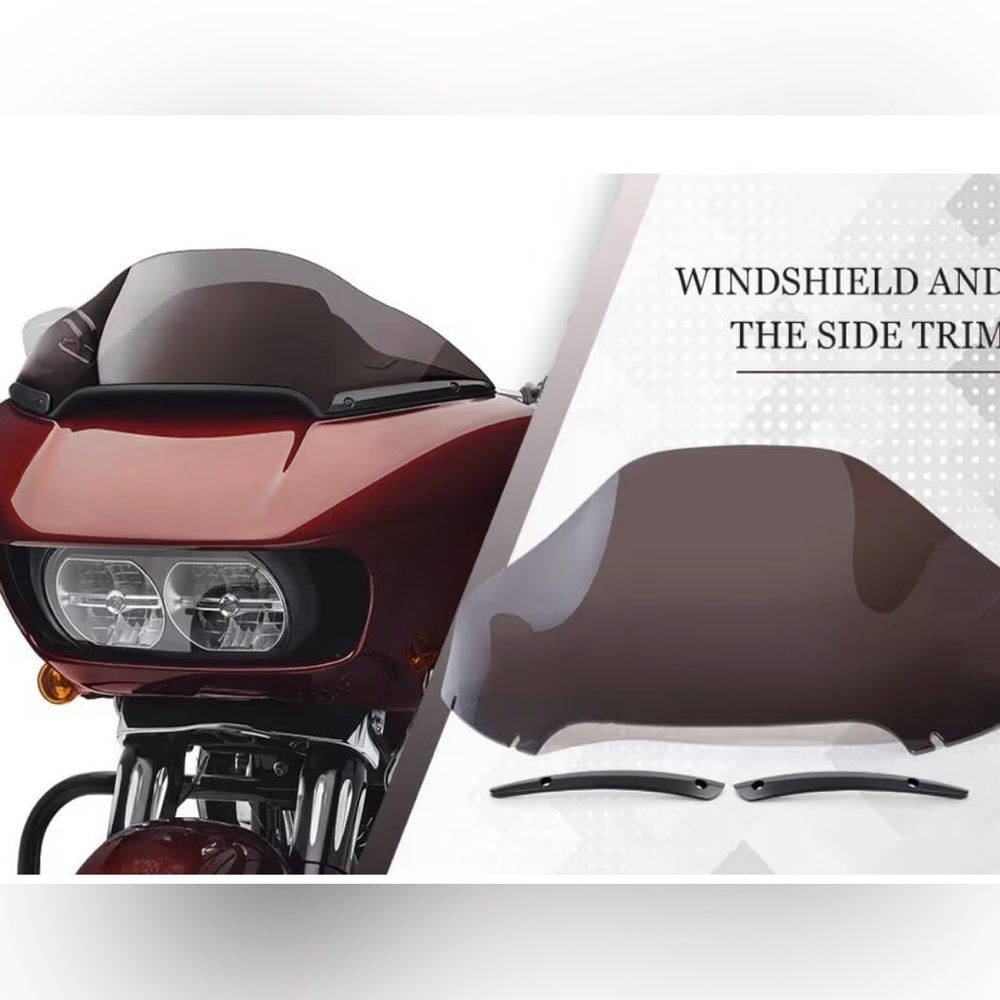 Motorcycle Windshield with Mounting Brackets - Picture 2 of 5
